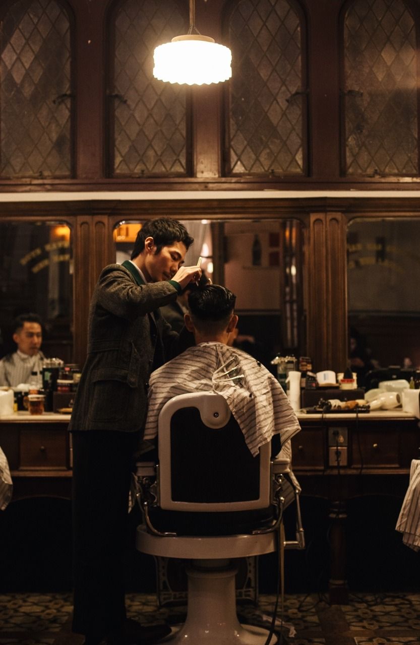 Corte masculino na barbearia Valhalla